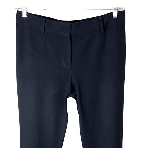 Ann Taylor Pants Womens Size 8 Blue Mid Rise Straight Leg Hook Eye Close Career - Picture 3 of 9